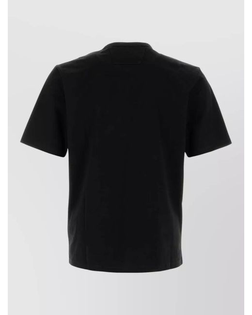 C P Company Black Cotton Crew Neck Short Sleeve T Shirt for men