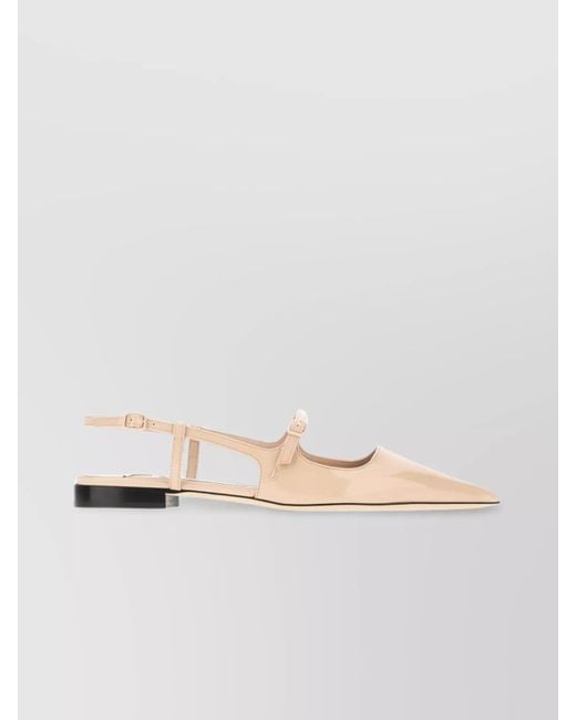 Jimmy Choo Multicolor Leather Flat Ballerina Shoes