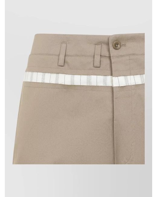 Maison Margiela Natural Cotton Shorts Tailored Belt Loops Back Pocket for men