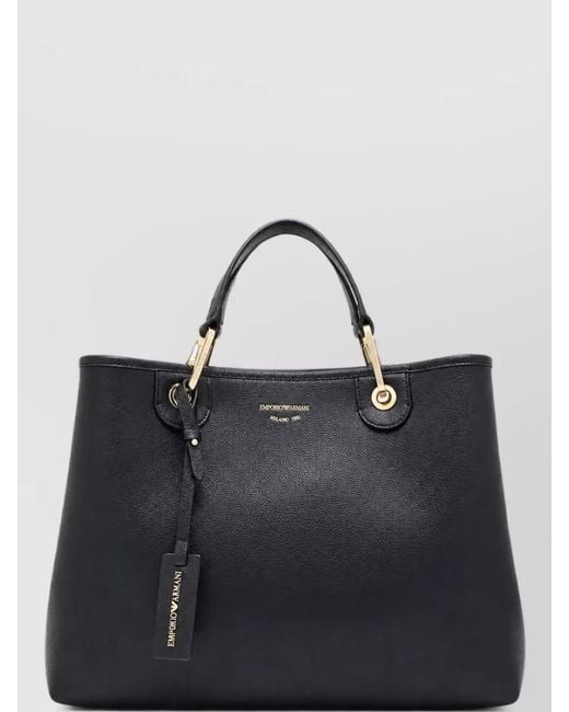 Emporio Armani Blue Pebbled Tote Bag