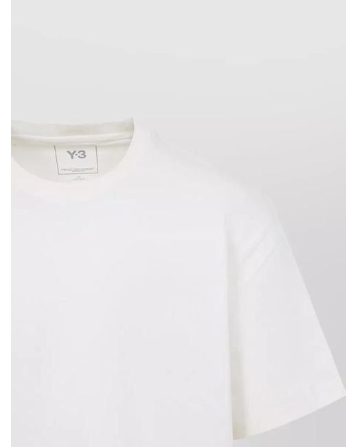 Y-3 White Cotton Regular-Fit Short-Sleeve T-Shirt for men