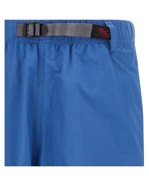 Gramicci Blue Utility Bermuda Shorts Zip And Back Pockets for men
