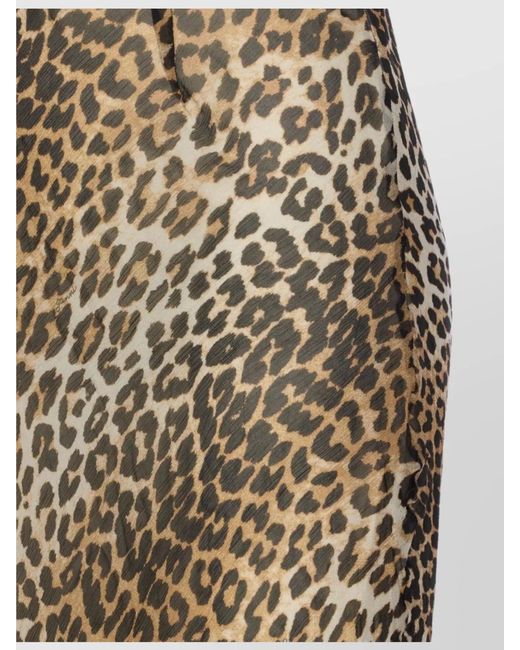 Ganni Brown Leopard Print Dress