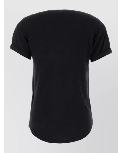 Isabel Marant Black Linen T-Shirt