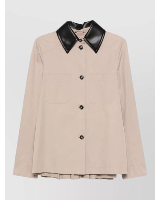 Sportmax Natural Single-Breasted Trench Coat