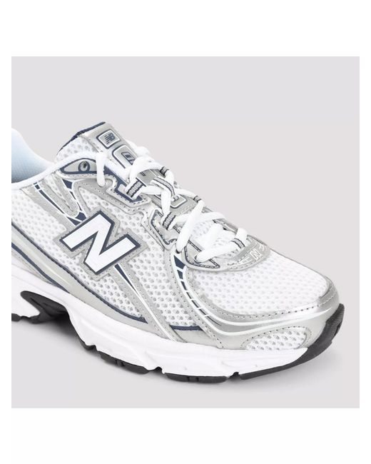 New Balance White Mesh Low-Top Sneakers