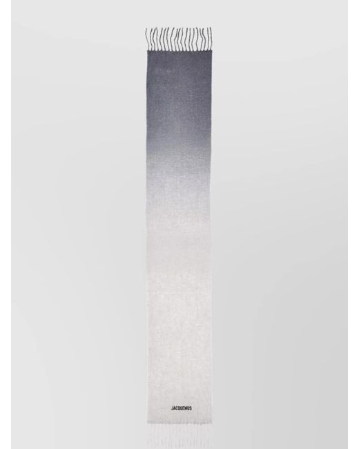 Jacquemus White Alpaca Wool Scarf