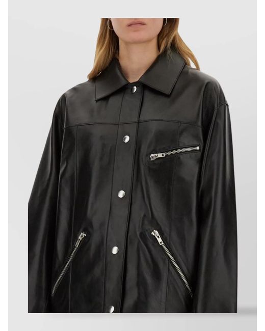 Stand Studio Black Leather Jacket