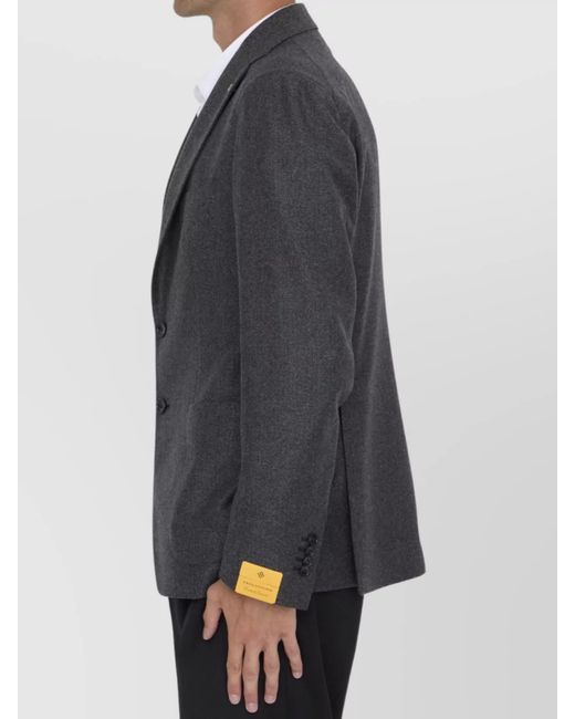 Tagliatore Gray Single-Breasted Wool-Blend Blazer for men