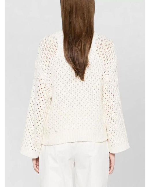 Fabiana Filippi Natural Cashmere Silk Honeycomb-Knit Jumper