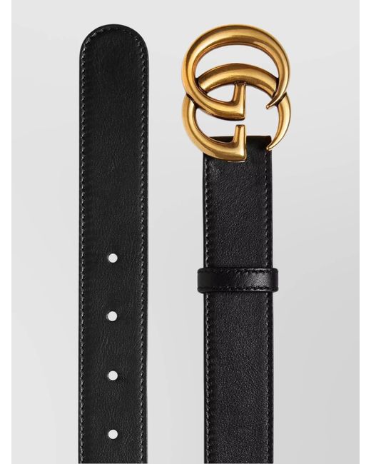 Gucci White Thin Gg Marmont Belt With Adjustable Length for men