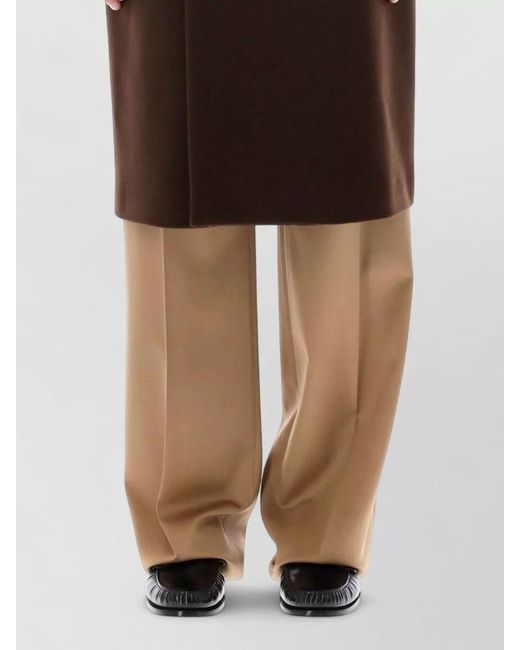 Lardini Brown Virgin Wool Double-Breasted Coat for men