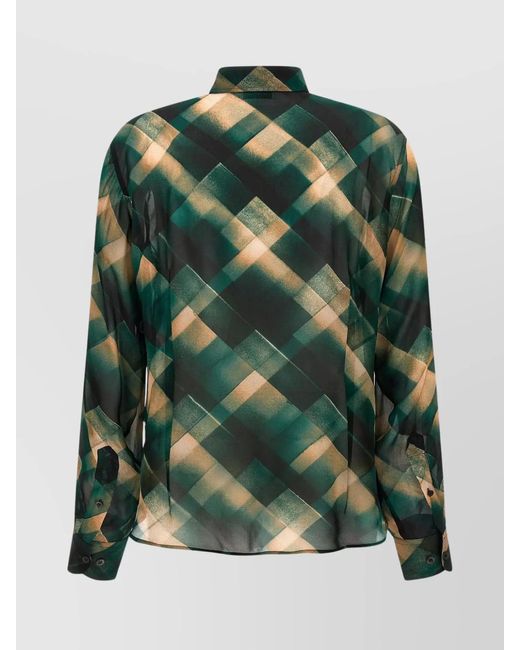 Dries Van Noten Green Chowy Shirt