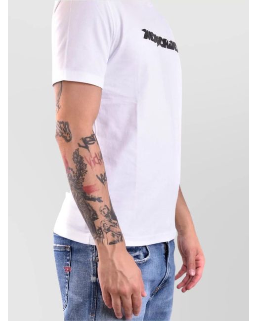 Moschino White Cotton T-Shirt for men