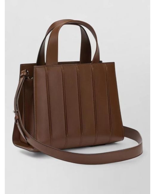 Max Mara Brown Whitney 5 Small Tote Shoulder Handbag