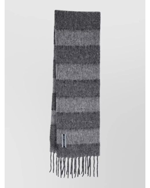 Our Legacy Gray Alpaca Wool Scarf