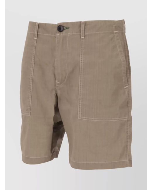 Paul Smith Natural Cotton Cargo Shorts for men