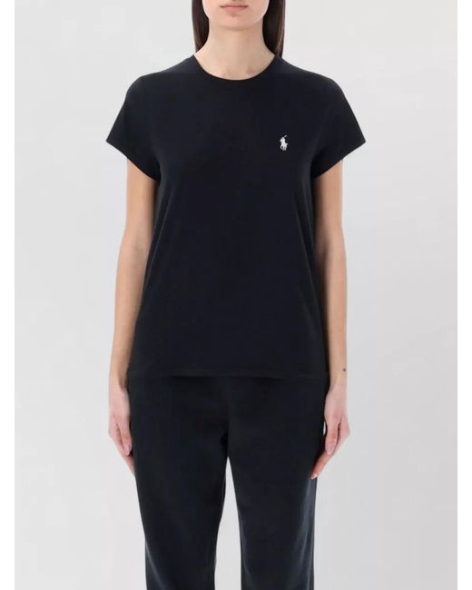 Polo Ralph Lauren Black Cotton Logo Crew-Neck T-Shirt