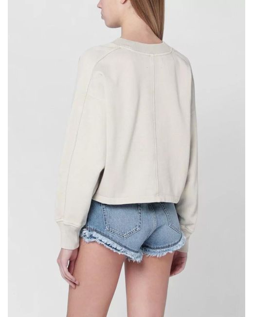 Isabel Marant Blue Cotton Crew Neck Sweatshirt