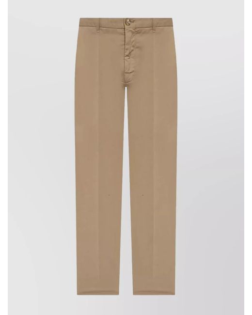 Incotex Natural Trousers With Back Pockets And Belt Loops for men