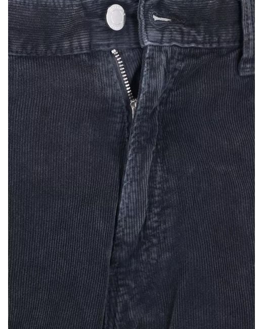 Haikure Blue Denim Trousers Belt Loops Five Pocket Flared