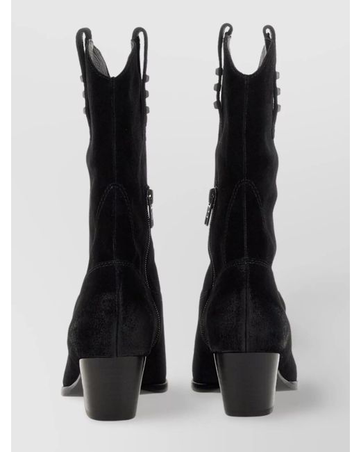 Ash Black Leather Boots