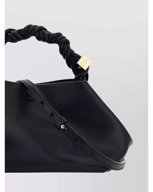 Ganni Blue Bou Small Leather Shoulder Bag