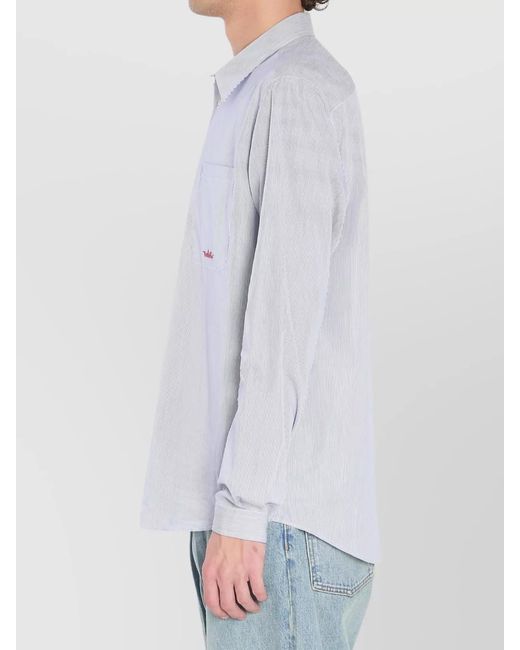 Valentino Garavani White Striped Cotton Long-Sleeve Shirt for men
