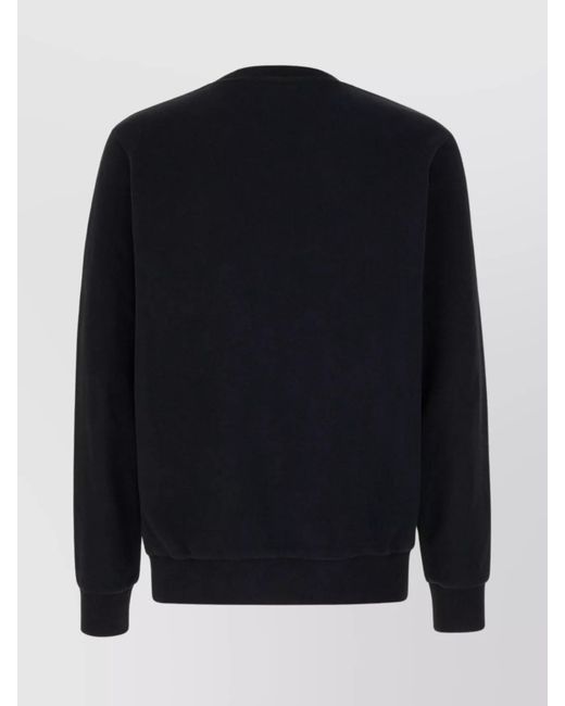 Marcelo Burlon Blue Ribbed Cotton Sweatshirt for men