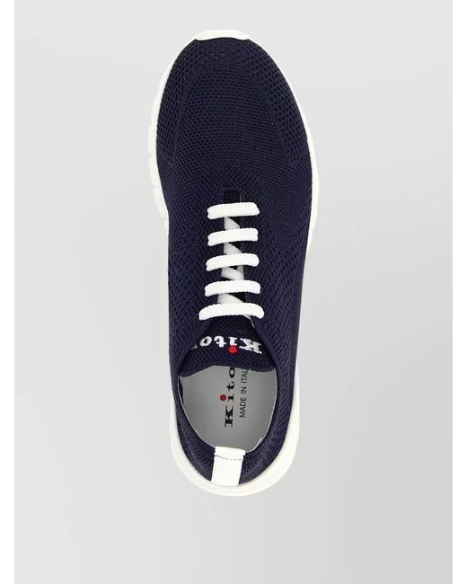 Kiton Blue Low-Top Sneakers for men
