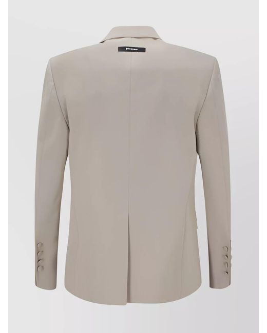 Palm Angels Gray Single-Breasted Blazer for men