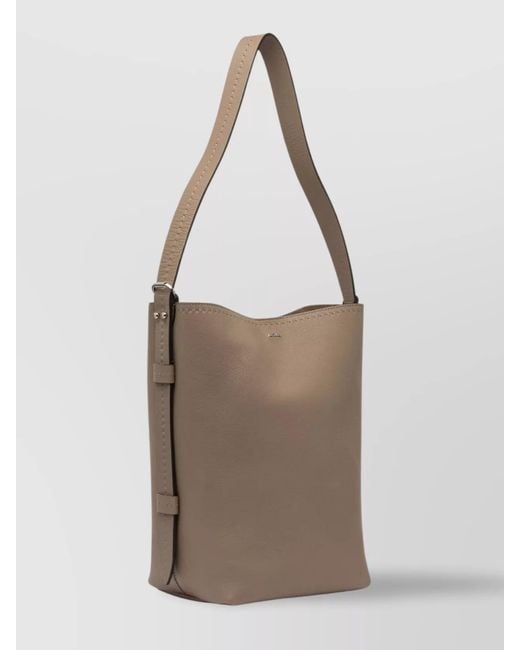 Max Mara White Leather Shoulder Bag