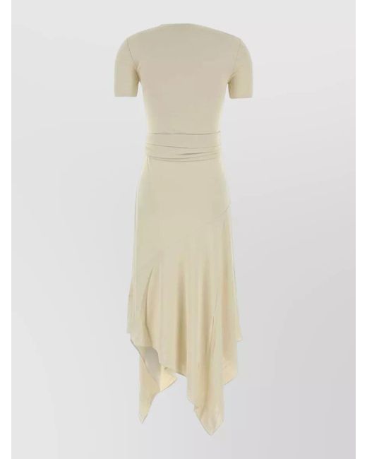 Alaïa Natural Draped Midi Dress