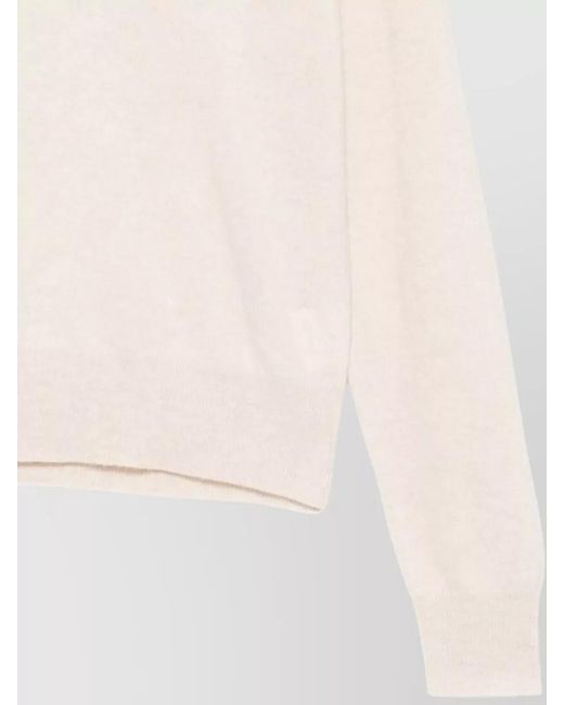 Lisa Yang Natural Cashmere Ribbed Crew-Neck Sweater