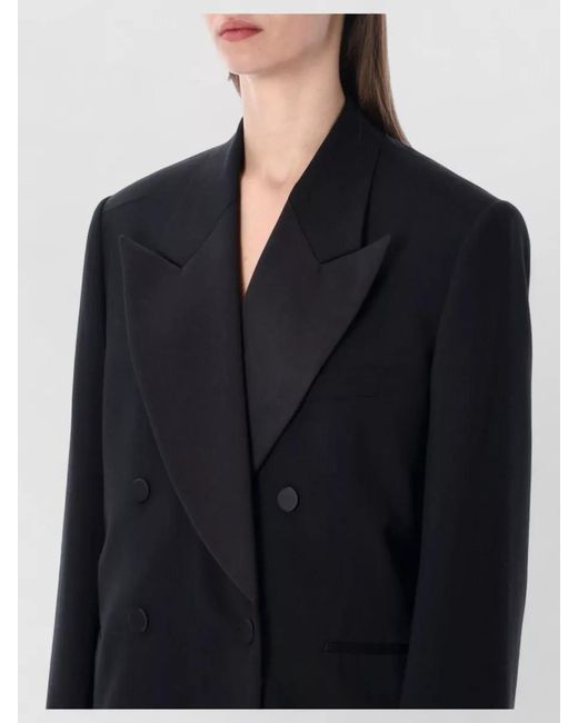 Dries Van Noten Blue Bosea Tuxedo Jacket Peak Lapels Wool