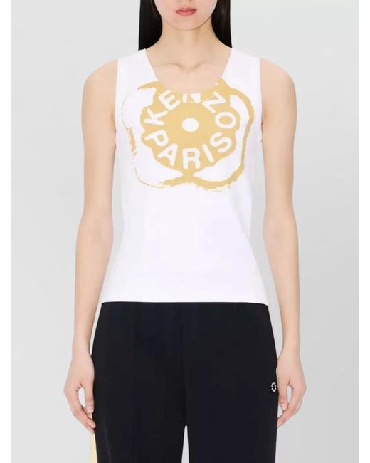 KENZO White Gots Boke Flower Graphic Jersey Tank