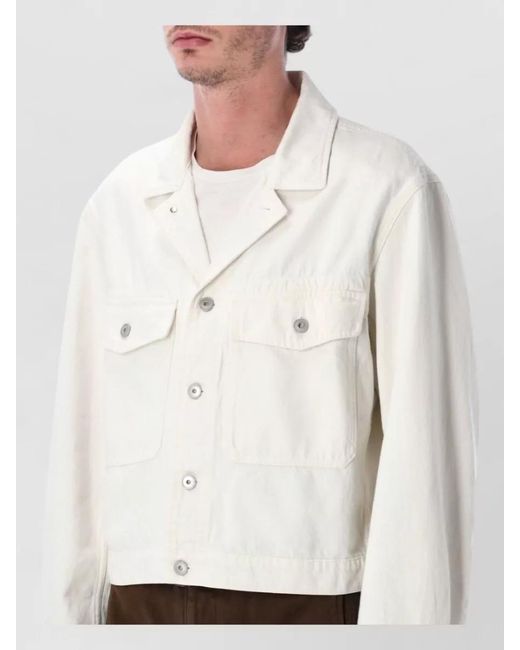 Lemaire White Cotton Straight-Fit Lightweight Jacket for men
