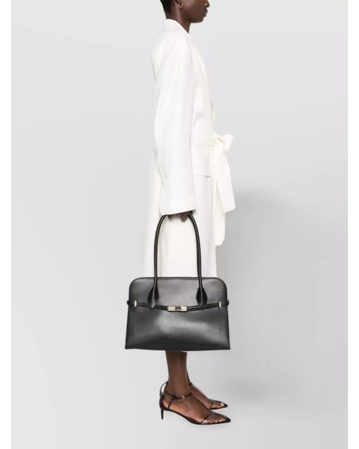 Furla Black Shoulder Bags Structured-Tone Hardware