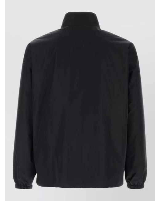 Jil Sander Black Polyester Jacket High Collar Elastic Cuffs for men