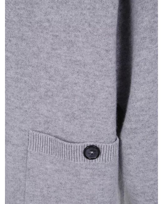 Totême Gray Cashmere Merinos "Longline" Cardigan