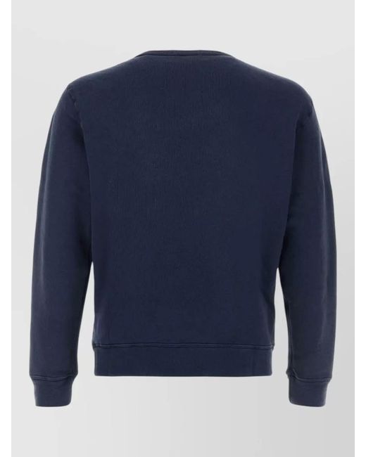Polo Ralph Lauren Blue Cotton Blend Sweatshirt Crew Neck Design for men