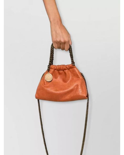 Stella McCartney White Falabella Mini Drawstring Shoulder Chain Bag