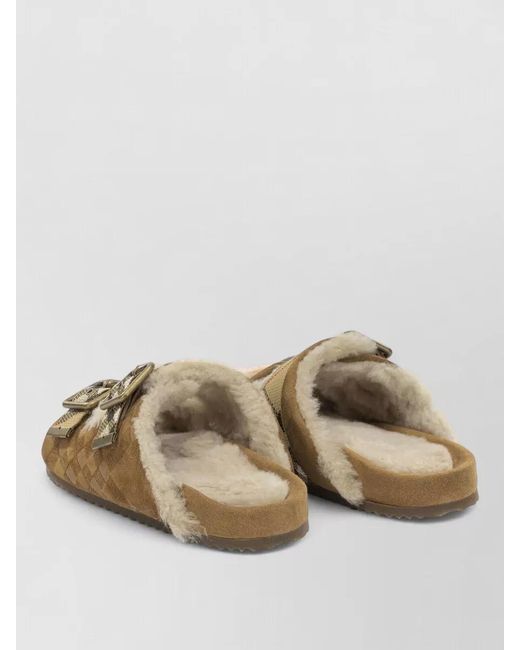 Burberry Multicolor Urchin Flat Sandals Plaid Casual Style