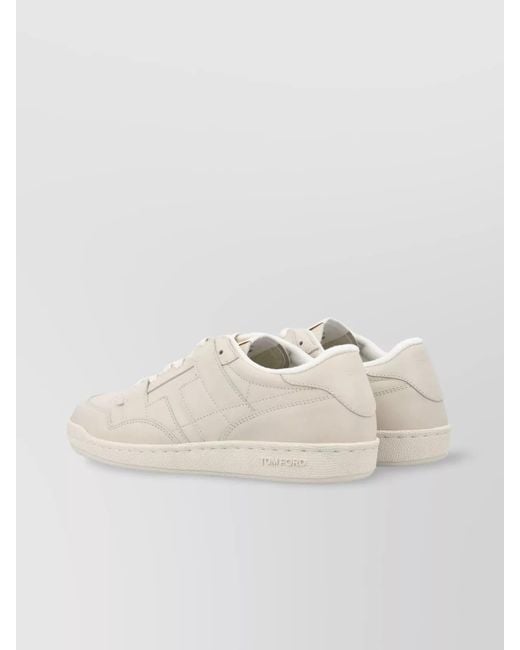 Tom Ford Natural Leather Low-Top Sneakers for men