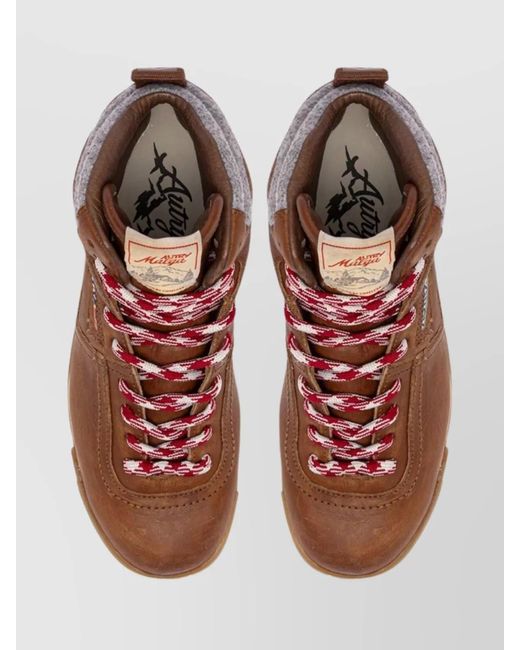 Autry Brown Leather Hiking Boots