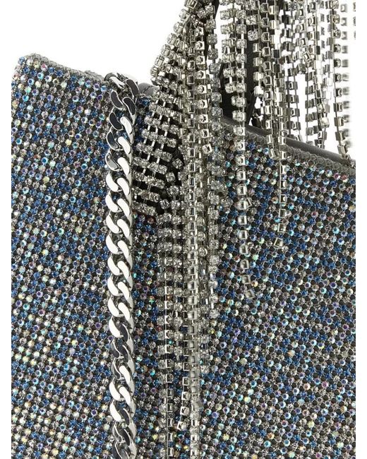 Kara Gray Crystal Mesh Shoulder Bag