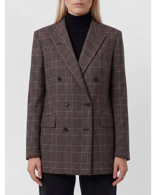 Tagliatore Brown Jasmine Double Breasted Tailored Wool Jacket