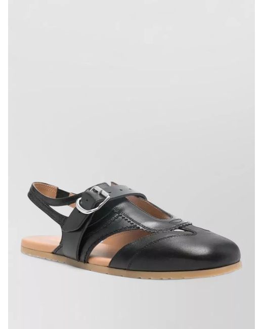Dries Van Noten Gray Slingback Flat Sole Open Toe Sandals for men