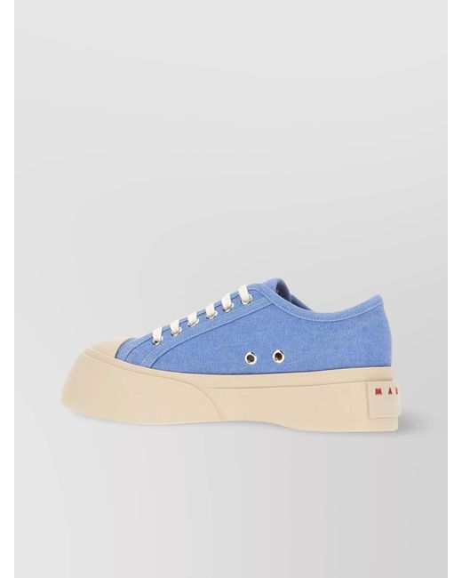 Marni Blue Denim Low-Top Sneakers