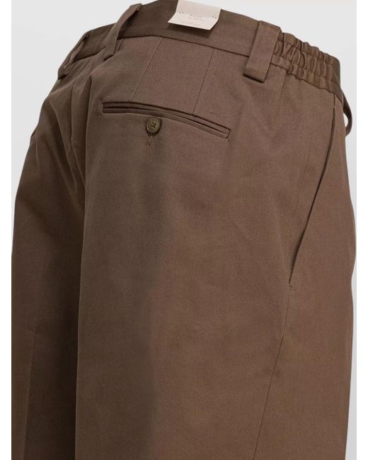 Briglia 1949 Brown Tailored Trousers Belt Loops Pleats Back Pocket for men